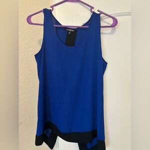 Express Blue chiffon dress tank top